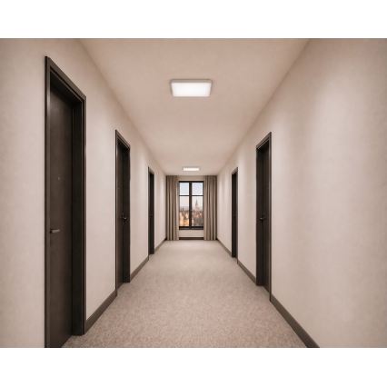 LED-Deckenleuchte mit Bewegungs- und Dämmerungssensor WILTON LED/24W/230V 4000K 33x33 cm weiß