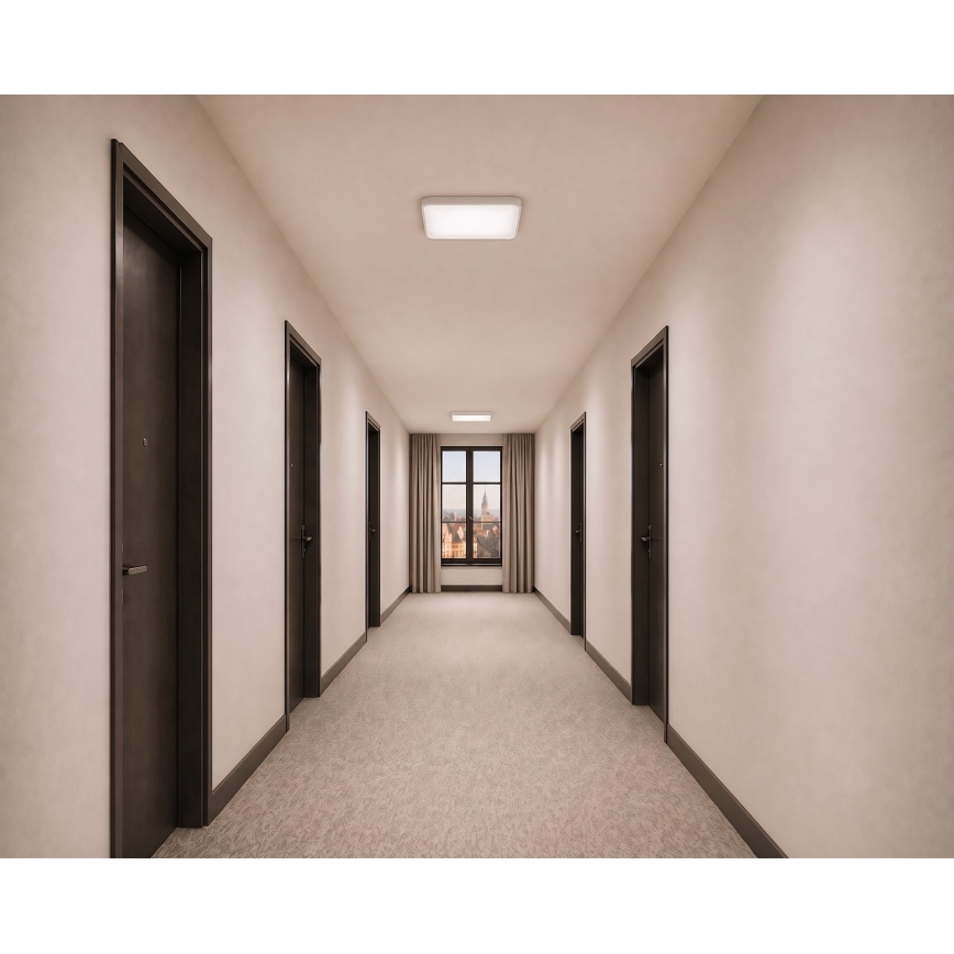 LED-Deckenleuchte mit Bewegungs- und Dämmerungssensor WILTON LED/24W/230V 4000K 33x33 cm weiß