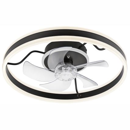 Dimmbare LED-Deckenleuchte mit Ventilator APOLLO LED/38W/230V schwarz + Fernbedienung