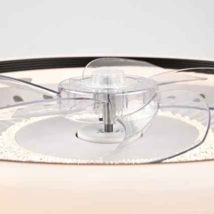 Dimmbare LED-Deckenleuchte mit Ventilator GEMMA LED/37W/230V weiß + Fernbedienung