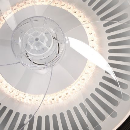 Dimmbare LED-Deckenleuchte mit Ventilator GEMMA LED/37W/230V weiß + Fernbedienung