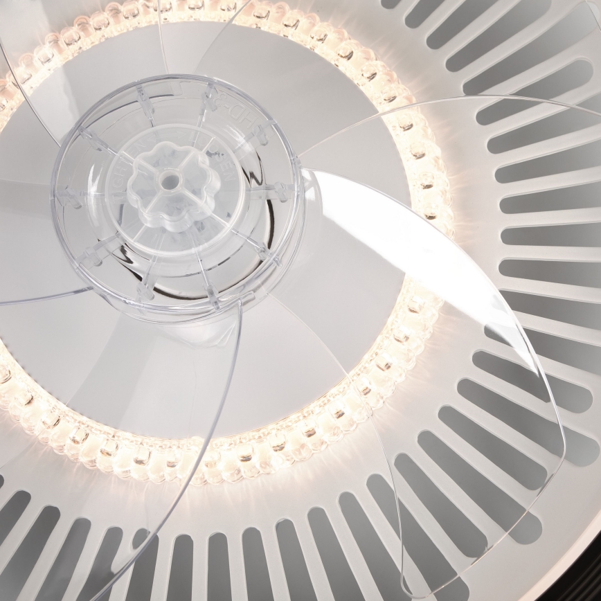 Dimmbare LED-Deckenleuchte mit Ventilator GEMMA LED/37W/230V weiß + Fernbedienung