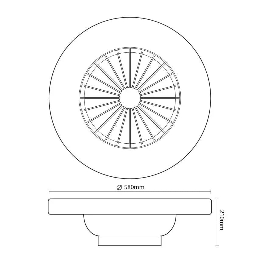 Dimmbare LED-Deckenleuchte mit Ventilator OPAL LED/72W/230V 3000-6500 + Fernbedienung