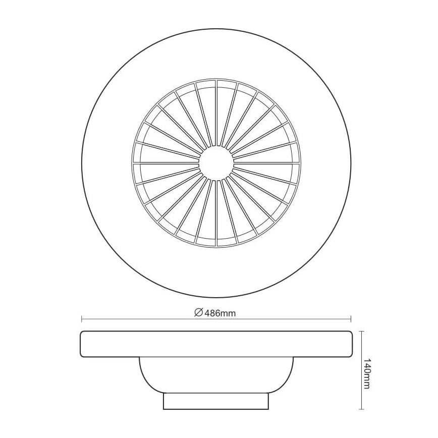 Dimmbare LED-Deckenleuchte mit Ventilator STAR LED/48W/230V 3000-6500K + Fernbedienung