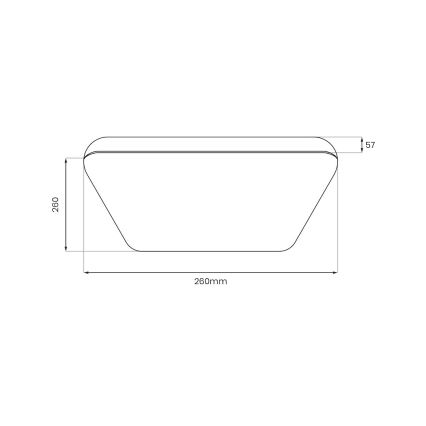 LED-Deckenleuchte NEMO LED/11W/230V 26x26 cm schwarz