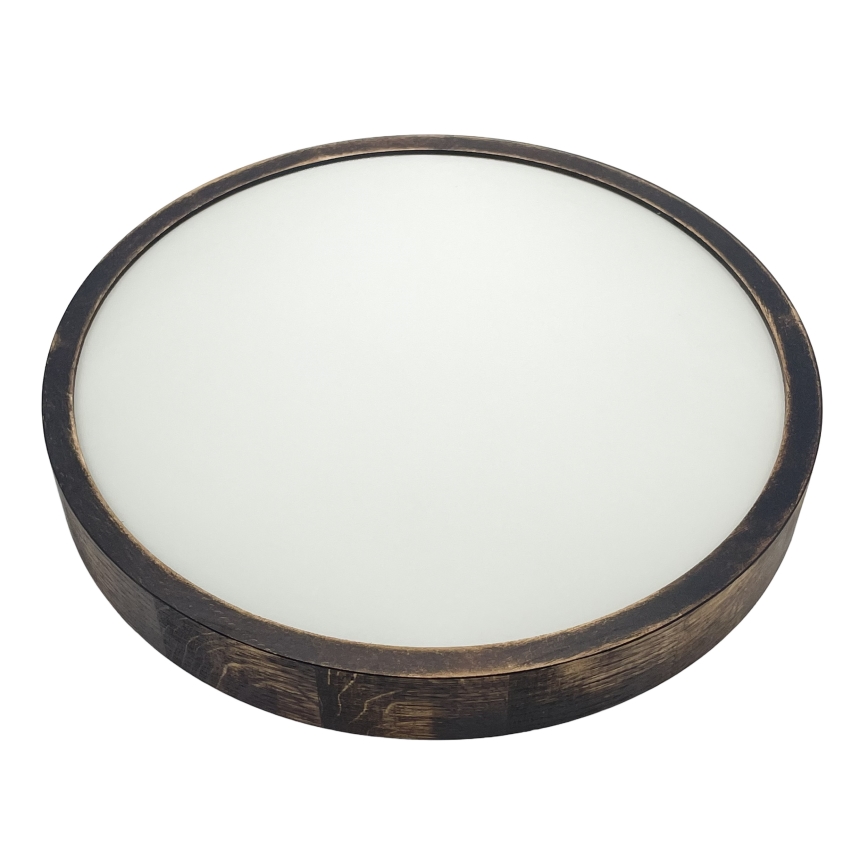 LED-Deckenleuchte OAK SMOKY SLIM LED/36W/230V 4000K Ø 37 cm Eiche/dunkelbraun