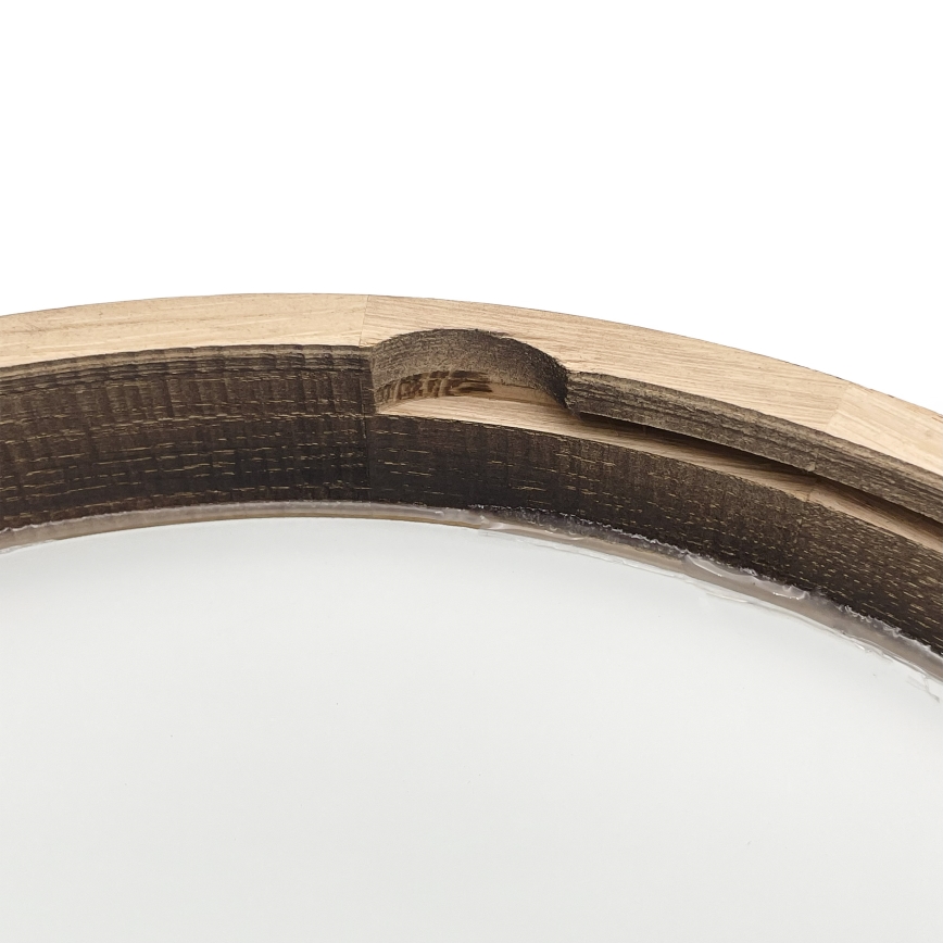 LED-Deckenleuchte OAK SMOKY SLIM LED/36W/230V 4000K Ø 37 cm Eiche/dunkelbraun