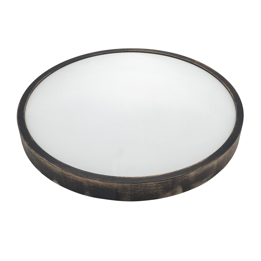 LED-Deckenleuchte OAK SMOKY SLIM LED/36W/230V 4000K Ø 47 cm Eiche/dunkelbraun