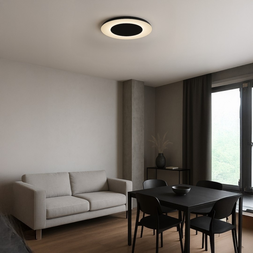 LED-Deckenleuchte PIATTINO LED/30W/230V 3000/4000/6000K Ø 40 cm schwarz