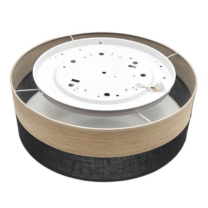 LED-Deckenleuchte SIRJA WOOD LED/36W/230V d 45 cm schwarz/Eiche