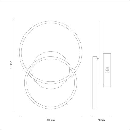 LED Deckenleuchte TITANO LED/12W/230V schwarz