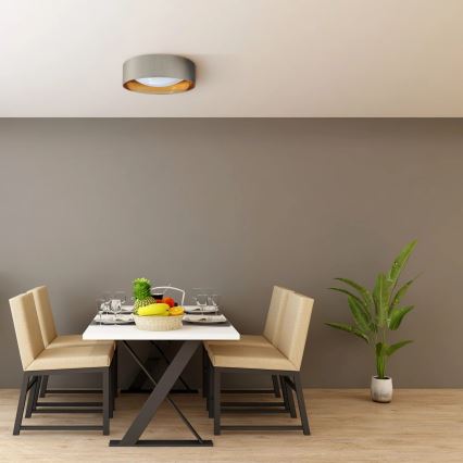 LED-Deckenleuchte TULUZA LED/18W/230V d 32 cm braun