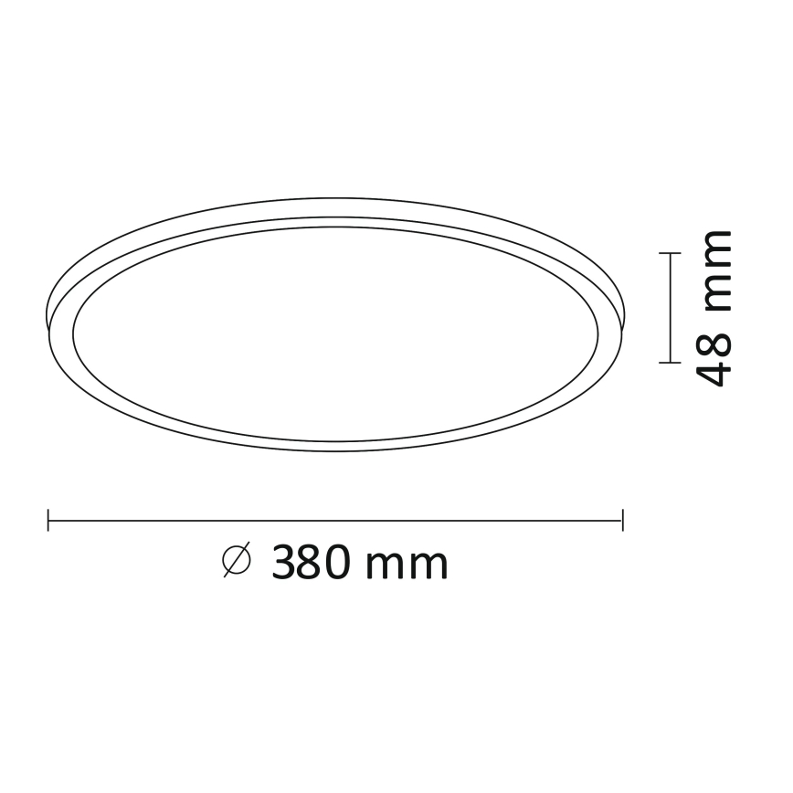 LED Deckenleuchte WOODY LED/24W/230V Durchschn. 38 cm