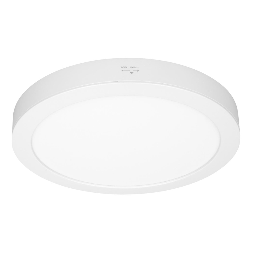 LED-Deckenpanel 2-in-1 Aufputz/Einbau 18W/230V 3000/4000/6000K Ø 22,5 cm IP54 Weiß