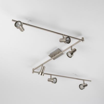 LED-Deckenspot 6x GU10/4,7W/230V matt-chrom