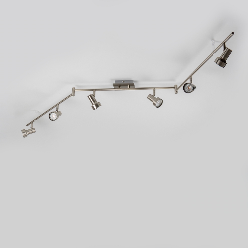 LED-Deckenspot 6x GU10/4,7W/230V matt-chrom