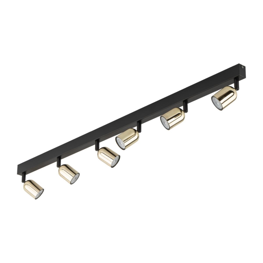 LED-Deckenspot TOP 6xGU10/10W/230V schwarz/gold
