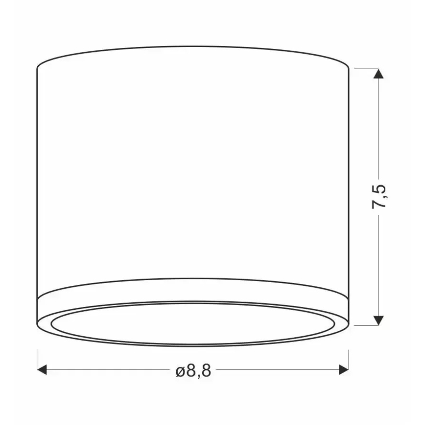 LED-Deckenspot TUBA LED/9W/230V schwarz/gold