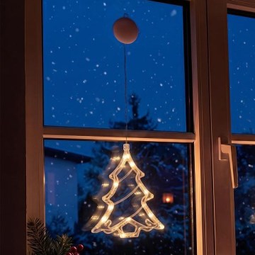 LED Décoration de Noël LED/3xAAA/blanc chaud petit sapin