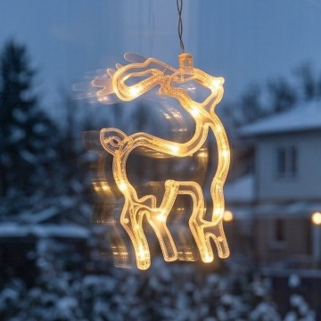 LED Décoration de Noël LED/3xAAA/blanc chaud renne