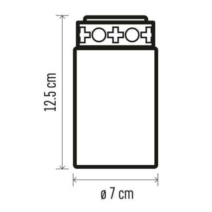 LED Décoration extérieure LED/2xC IP44 rouge