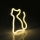 LED Decorazione murale al neon CAT LED/3W/3xAA USB giallo