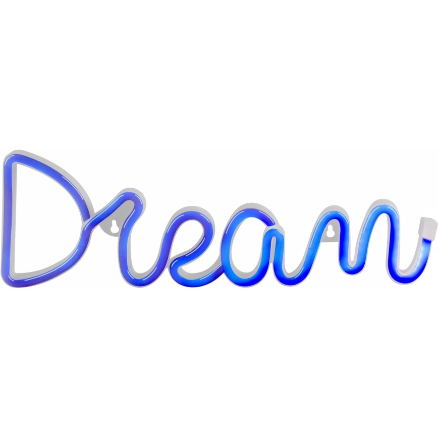 LED Decorazione murale al neon DREAM LED/3W/3xAA USB blu