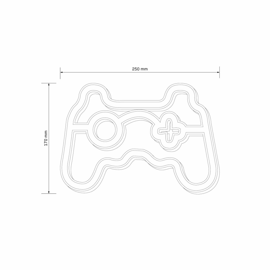 LED Decorazione murale al neon GAME LED/3W/3xAA USB blu