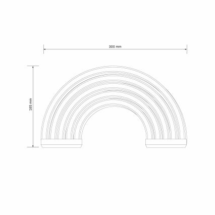 LED Decorazione murale al neon RAINBOW LED/3W/3xAA USB multicolore