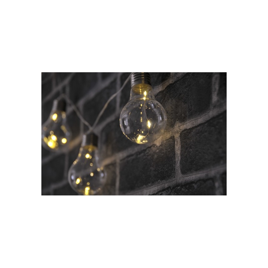 LED-Dekokette SMOLDER 2,1 m 10xLED/2xAA