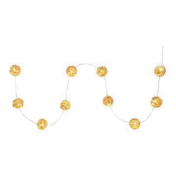 LED-Dekorationskette 10xLED/2xAA warmweiß