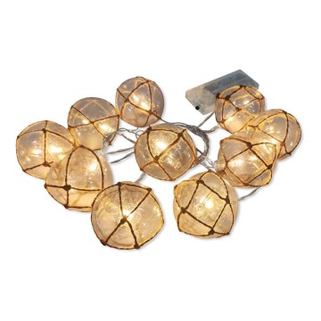 LED-Dekorationskette AHNE 10xLED/2xAA 2,1 m warmweiß