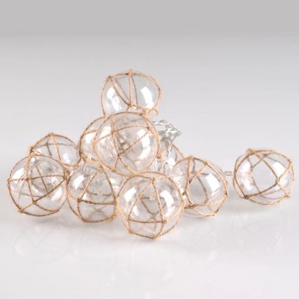 LED-Dekorationskette AHNE 10xLED/2xAA 2,1 m warmweiß