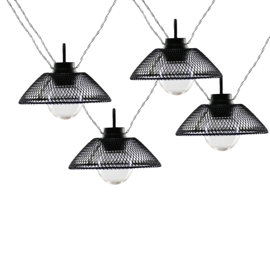 LED-Dekorationskette ASTRA 10xLED/2xAA 2,1 m schwarz