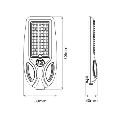 LED-dimmbare Solar-Straßenleuchte mit Sensor VENICE LED/50W/3,2V 4000 mAh IP65 schwarz + Fernbedienung