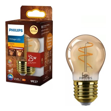 LED-dimmbar VINTAGE-Glühbirne Philips P45 E27/3,1W/230V 2200K CRI 90