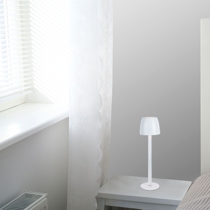 LED dimmbare, wiederaufladbare Touch-Tischlampe LED/3W/5V 3000K 1800 mAh schwarz