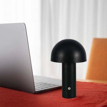 LED dimmbare wiederaufladbare Touch-Tischlampe LED/1W/5V 3000-6000K 1800 mAh schwarz