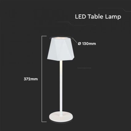LED dimmbare wiederaufladbare Touch-Tischlampe LED/4W/5V 3000-6000K 1800 mAh weiß