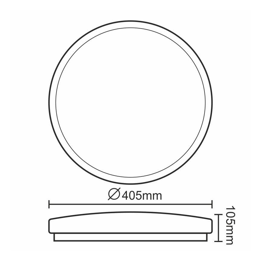 LED dimmbare Deckenbeleuchtung OPAL LED/24W/230V
