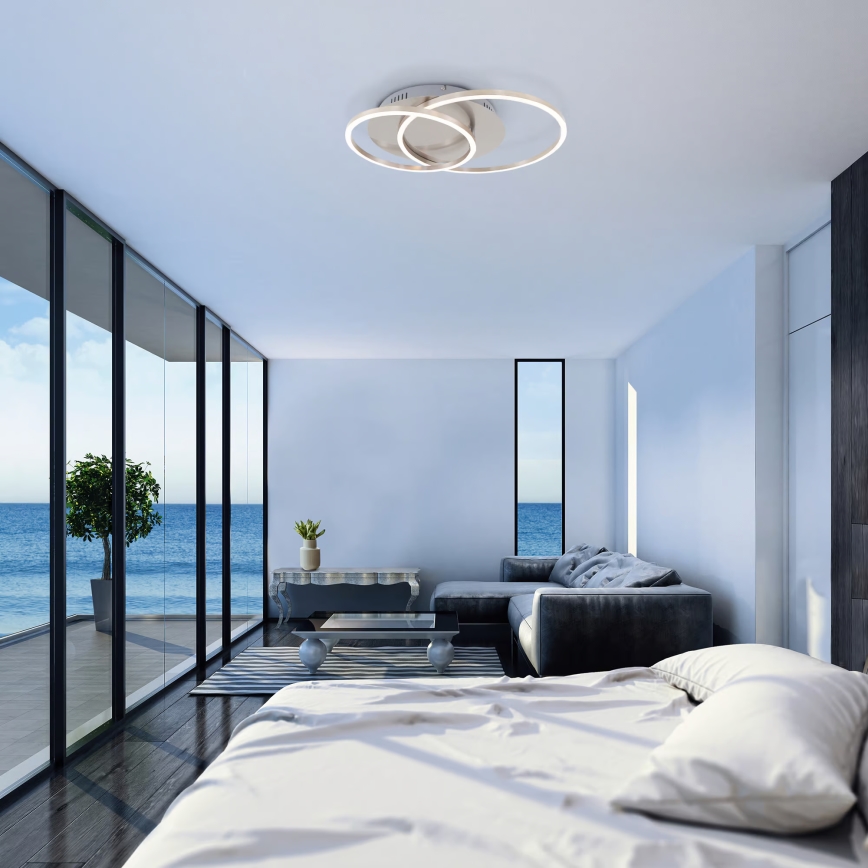 LED-dimmbare Deckenleuchte LED/28W/230V 3000K mattchrom