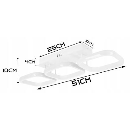 LED dimmbare Deckenleuchte LED/33W/230V 3000-6500K weiß Wi-Fi Tuya + Fernbedienung