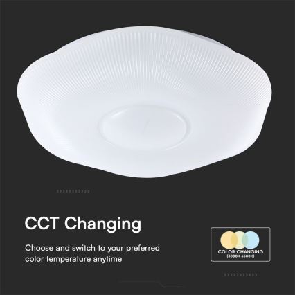 LED dimmbare Deckenleuchte LED/40W/230V 3000-6500K 40 cm weiß + Fernbedienung