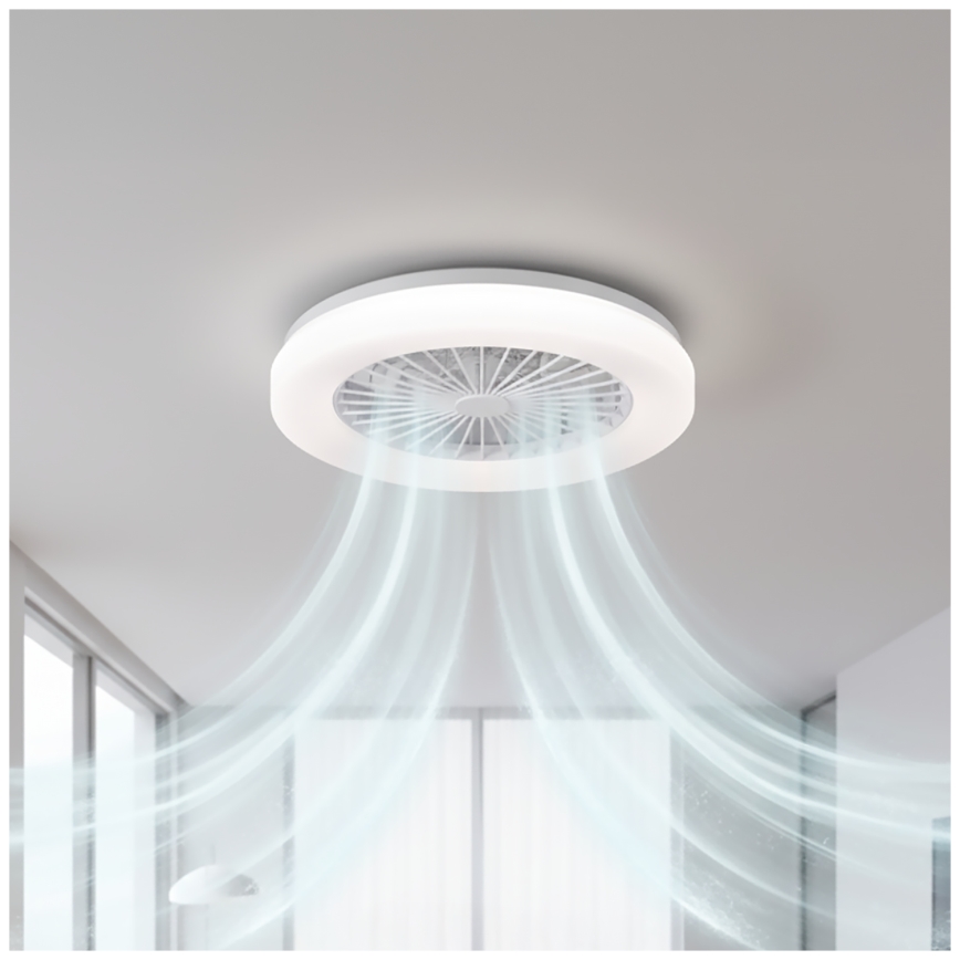 LED dimmbare Deckenleuchte mit Ventilator VENTELUX LED/24W/230V 3000/4000/6500K Ø 45 cm weiß + Fernbedienung
