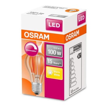 LED dimmbare Glühlampe VINTAGE E27/12W/230V - Osram