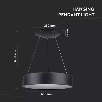 LED-dimmbare Hängeleuchte an Kabel LED/20W/230V