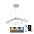 LED dimmbare Hängeleuchte an Seil LED/55W/230V 3000-6500K Weiß + Fernbedienung