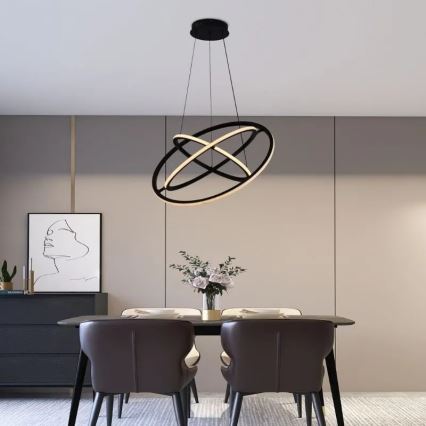 LED dimmbare Hängeleuchte an Kabel LED/105W/230V 3000-6500K Ø 60 cm + Fernbedienung