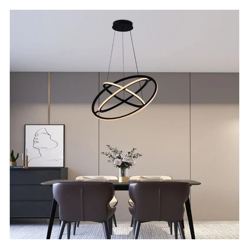 LED dimmbare Hängeleuchte an Kabel LED/105W/230V 3000-6500K Ø 60 cm + Fernbedienung