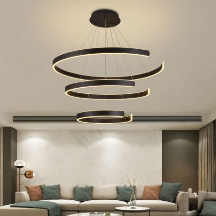 LED dimmbare Hängeleuchte an Kabel LED/220W/230V 3000-6500K Ø 80 cm + Fernbedienung